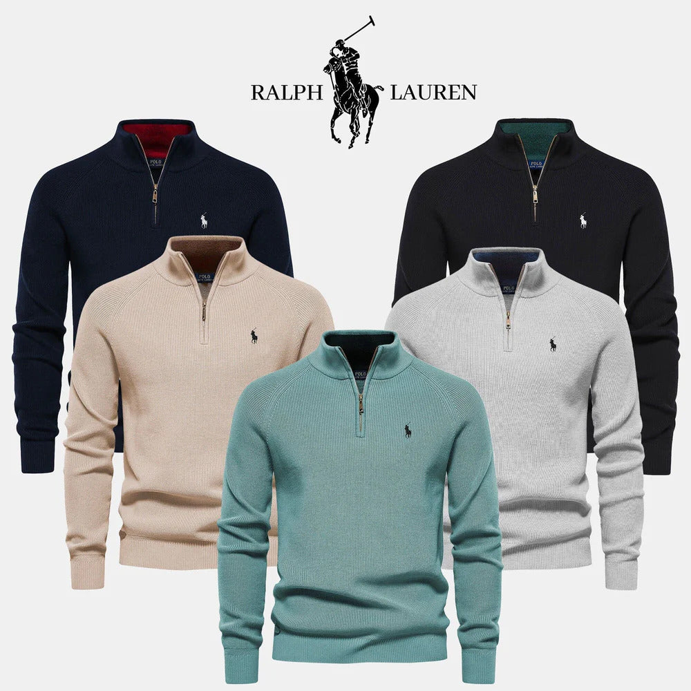 (BUY 1 GET 2) R&L Zip Neck Sweater - CLEARANCE